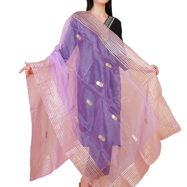 Way2Like Organza Gotta Patti Dupatta Sheer & Elegant Ethnic Wrap Wedding Wear