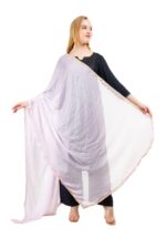 Dupatta Scarf Chunni Golden Lace Chinon Stone Semi Chiffon Hijab Party - Image 3