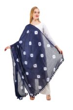 Dupatta Pure Cotton Bandhani Printed Long Stole Veil Hijab Scarf Wrap - Image 5