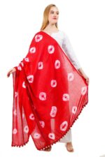 Dupatta Pure Cotton Bandhani Printed Long Stole Veil Hijab Scarf Wrap - Image 3