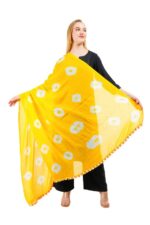 Dupatta Pure Cotton Bandhani Printed Long Stole Veil Hijab Scarf Wrap - Image 2