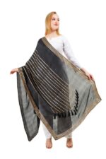 Silk Dupatta With Tassel Gota Patti Lace Chunni Ethnic Hijab Scarf Wrap - Image 11