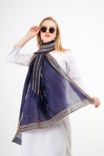 Silk Dupatta With Tassel Gota Patti Lace Chunni Ethnic Hijab Scarf Wrap - Image 7