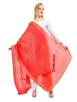 Silk Dupatta With Tassel Gota Patti Lace Chunni Ethnic Hijab Scarf Wrap - Image 4
