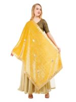 Velvet Dupatta Gota Patti Work Chunni Ethnic Hijab Scarf Wrap Wedding - Image 9