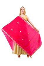 Velvet Dupatta Gota Patti Work Chunni Ethnic Hijab Scarf Wrap Wedding - Image 4