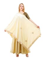 Velvet Dupatta Gota Patti Work Embroidery Chunni Hijab Scarf Party Wrap - Image 9