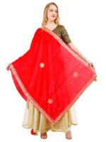 Velvet Dupatta Gota Patti Work Embroidery Chunni Hijab Scarf Party Wrap - Image 4
