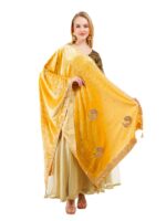 Dupatta Velvet Peacock Design Gota Patti Work Hijab Chunni Scarf Wrap - Image 11