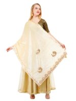 Dupatta Velvet Peacock Design Gota Patti Work Hijab Chunni Scarf Wrap - Image 7