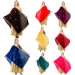 Velvet Dupatta Gota Patti Work Chunni Ethnic Hijab Scarf Wrap Wedding