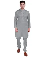 Dupion Silk Kurta Pajama Set Stylish Straight Ethnic Dress Festival Wedding Wear - Image 4