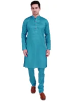 Dupion Silk Kurta Pajama Set Stylish Straight Ethnic Dress Festival Wedding Wear - Image 2