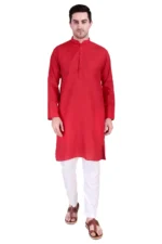 Indian Men’s Ethnic Cotton Kurta Pajama Set Wedding Wear Pakistani Style Party - Image 15