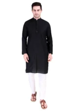 Indian Men’s Ethnic Cotton Kurta Pajama Set Wedding Wear Pakistani Style Party - Image 16