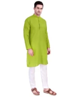Indian Men’s Ethnic Cotton Kurta Pajama Set Wedding Wear Pakistani Style Party - Image 14
