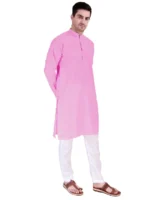 Indian Men’s Ethnic Cotton Kurta Pajama Set Wedding Wear Pakistani Style Party - Image 10