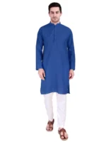 Indian Men’s Ethnic Cotton Kurta Pajama Set Wedding Wear Pakistani Style Party - Image 7