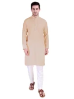 Indian Men’s Ethnic Cotton Kurta Pajama Set Wedding Wear Pakistani Style Party - Image 3